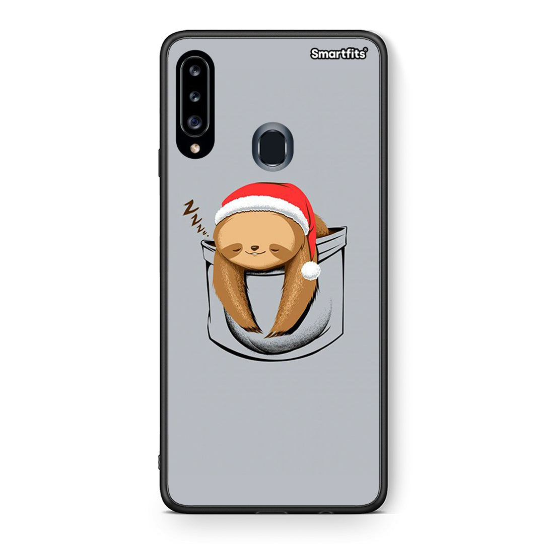 Θήκη Samsung Galaxy A20s Xmas Zzzz από τη Smartfits με σχέδιο στο πίσω μέρος και μαύρο περίβλημα | Samsung Galaxy A20s Xmas Zzzz case with colorful back and black bezels