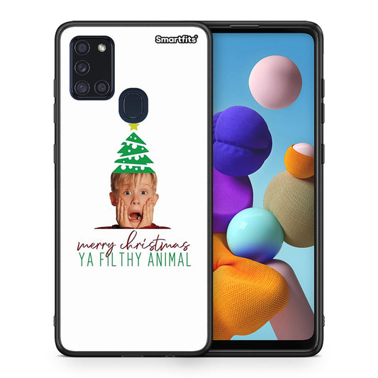 Θήκη Samsung A21s Filthy Animal από τη Smartfits με σχέδιο στο πίσω μέρος και μαύρο περίβλημα | Samsung A21s Filthy Animal case with colorful back and black bezels