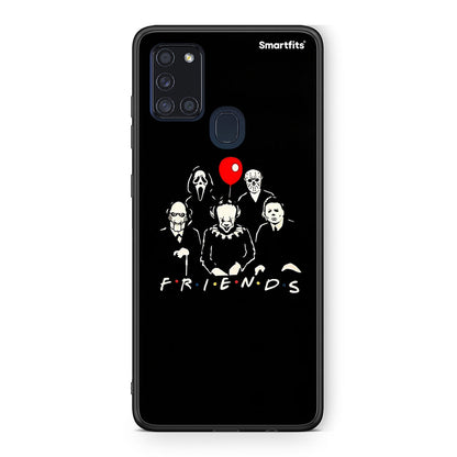 Samsung A21s Halloween Friends Θήκη από τη Smartfits με σχέδιο στο πίσω μέρος και μαύρο περίβλημα | Smartphone case with colorful back and black bezels by Smartfits