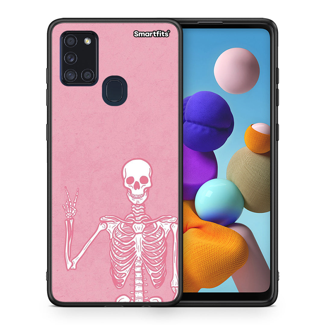 Θήκη Samsung A21s Halloween Motivation από τη Smartfits με σχέδιο στο πίσω μέρος και μαύρο περίβλημα | Samsung A21s Halloween Motivation case with colorful back and black bezels