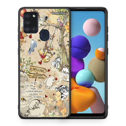 Θήκη Samsung A21s Happy Friends από τη Smartfits με σχέδιο στο πίσω μέρος και μαύρο περίβλημα | Samsung A21s Happy Friends case with colorful back and black bezels