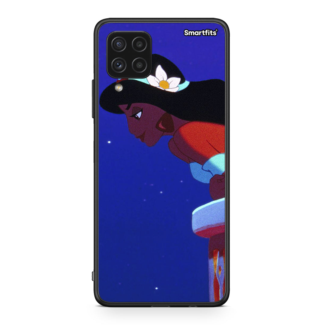 Samsung A22 4G Alladin And Jasmine Love 2 θήκη από τη Smartfits με σχέδιο στο πίσω μέρος και μαύρο περίβλημα | Smartphone case with colorful back and black bezels by Smartfits
