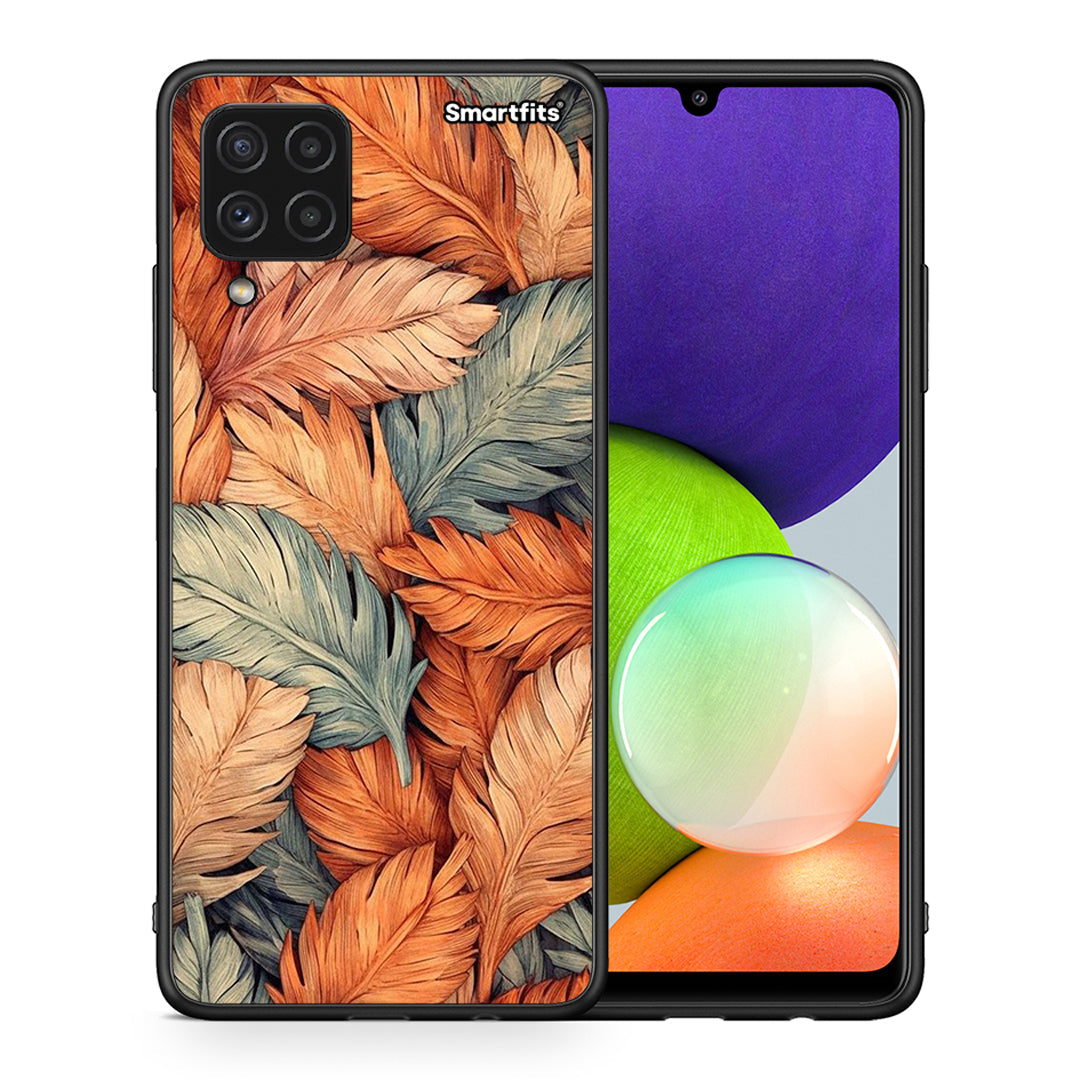 Θήκη Samsung A22 4G Autumn Leaves από τη Smartfits με σχέδιο στο πίσω μέρος και μαύρο περίβλημα | Samsung A22 4G Autumn Leaves case with colorful back and black bezels