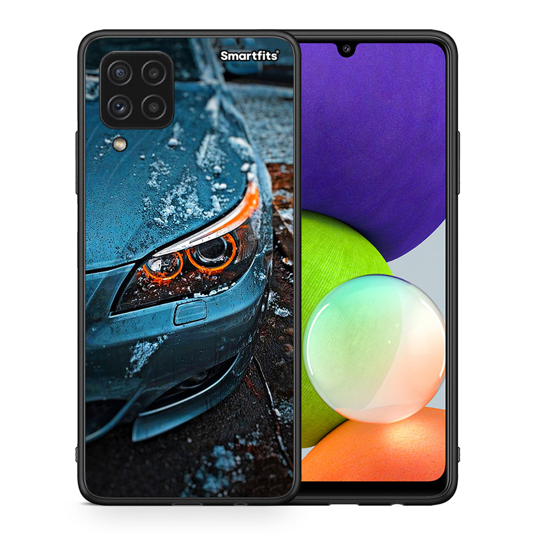 Θήκη Samsung A22 4G Bmw E60 από τη Smartfits με σχέδιο στο πίσω μέρος και μαύρο περίβλημα | Samsung A22 4G Bmw E60 case with colorful back and black bezels