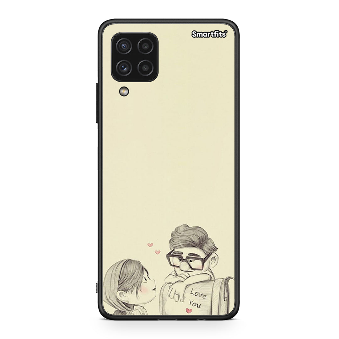 Samsung A22 4G Carl And Ellie θήκη από τη Smartfits με σχέδιο στο πίσω μέρος και μαύρο περίβλημα | Smartphone case with colorful back and black bezels by Smartfits
