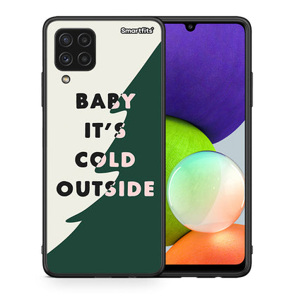 Θήκη Samsung A22 4G Cold Outside από τη Smartfits με σχέδιο στο πίσω μέρος και μαύρο περίβλημα | Samsung A22 4G Cold Outside case with colorful back and black bezels