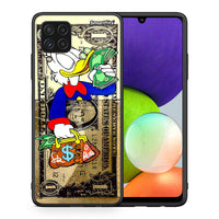 Thumbnail for Θήκη Samsung A22 4G Duck Money από τη Smartfits με σχέδιο στο πίσω μέρος και μαύρο περίβλημα | Samsung A22 4G Duck Money case with colorful back and black bezels