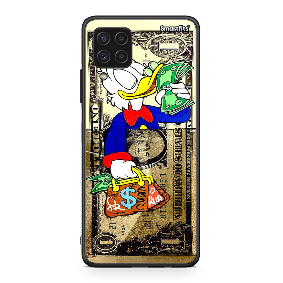 Samsung A22 4G Duck Money Θήκη από τη Smartfits με σχέδιο στο πίσω μέρος και μαύρο περίβλημα | Smartphone case with colorful back and black bezels by Smartfits