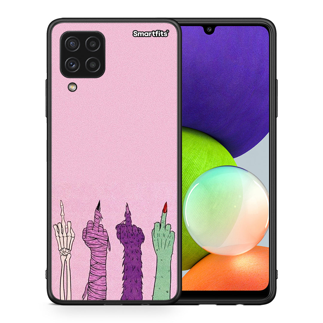 Θήκη Samsung A22 4G Halloween Be A Lady από τη Smartfits με σχέδιο στο πίσω μέρος και μαύρο περίβλημα | Samsung A22 4G Halloween Be A Lady case with colorful back and black bezels