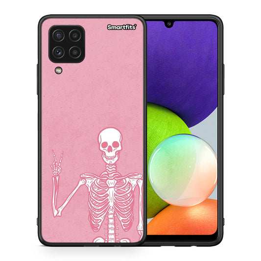Θήκη Samsung A22 4G Halloween Motivation από τη Smartfits με σχέδιο στο πίσω μέρος και μαύρο περίβλημα | Samsung A22 4G Halloween Motivation case with colorful back and black bezels