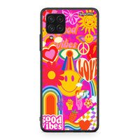 Thumbnail for Samsung A22 4G Hippie Love θήκη από τη Smartfits με σχέδιο στο πίσω μέρος και μαύρο περίβλημα | Smartphone case with colorful back and black bezels by Smartfits
