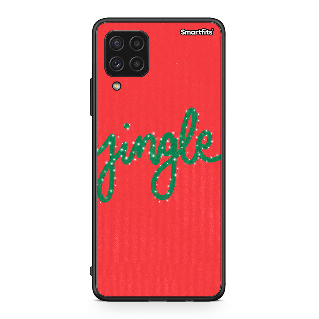 Samsung A22 4G Jingle Xmas θήκη από τη Smartfits με σχέδιο στο πίσω μέρος και μαύρο περίβλημα | Smartphone case with colorful back and black bezels by Smartfits