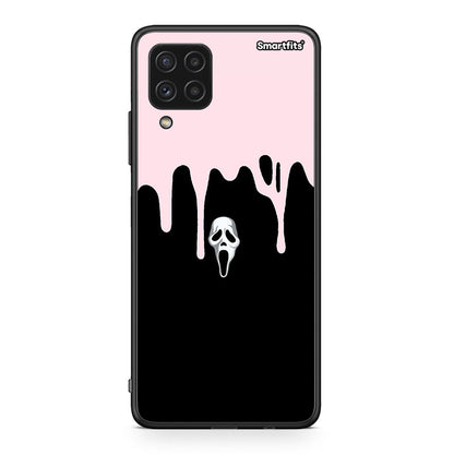 Samsung A22 4G Melting Halloween Mask Θήκη από τη Smartfits με σχέδιο στο πίσω μέρος και μαύρο περίβλημα | Smartphone case with colorful back and black bezels by Smartfits
