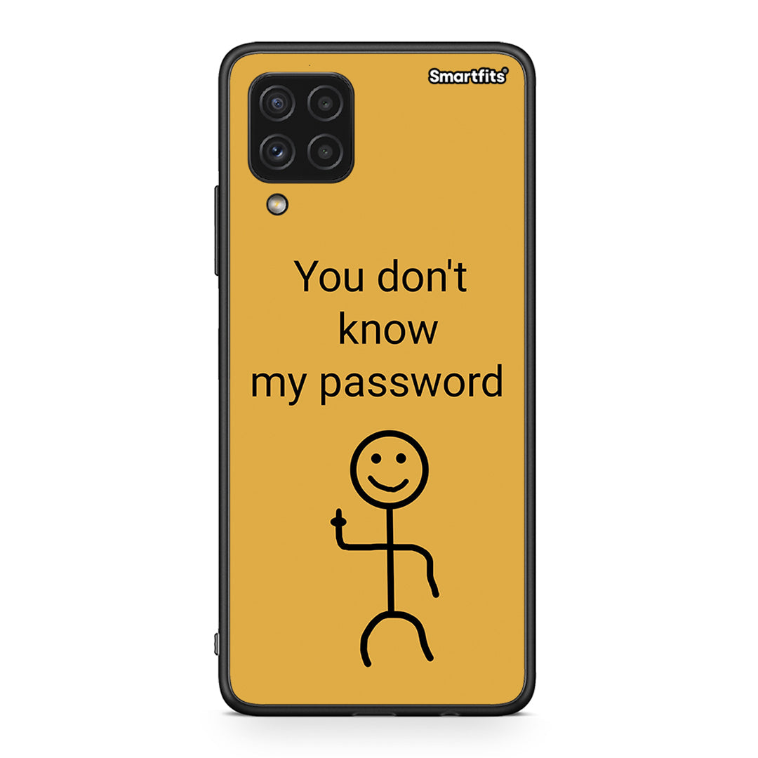 Samsung A22 4G My Password Θήκη από τη Smartfits με σχέδιο στο πίσω μέρος και μαύρο περίβλημα | Smartphone case with colorful back and black bezels by Smartfits