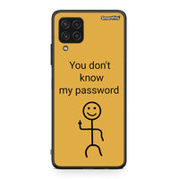 Thumbnail for Samsung A22 4G My Password Θήκη από τη Smartfits με σχέδιο στο πίσω μέρος και μαύρο περίβλημα | Smartphone case with colorful back and black bezels by Smartfits