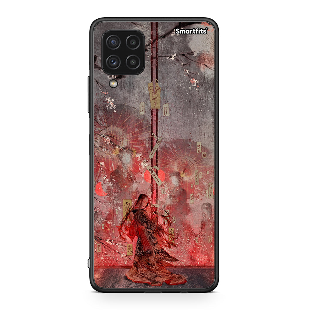 Samsung A22 4G Nezuko Kamado θήκη από τη Smartfits με σχέδιο στο πίσω μέρος και μαύρο περίβλημα | Smartphone case with colorful back and black bezels by Smartfits
