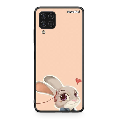 Samsung A22 4G Nick Wilde And Judy Hopps Love 2 θήκη από τη Smartfits με σχέδιο στο πίσω μέρος και μαύρο περίβλημα | Smartphone case with colorful back and black bezels by Smartfits