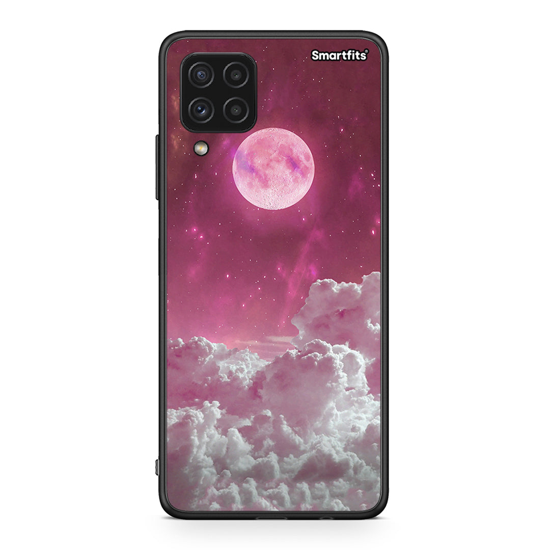 Samsung A22 4G Pink Moon Θήκη από τη Smartfits με σχέδιο στο πίσω μέρος και μαύρο περίβλημα | Smartphone case with colorful back and black bezels by Smartfits