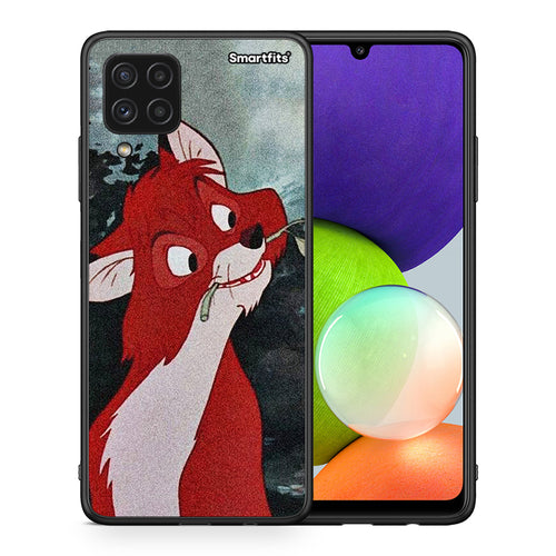 Θήκη Samsung A22 4G Tod And Vixey Love 1 από τη Smartfits με σχέδιο στο πίσω μέρος και μαύρο περίβλημα | Samsung A22 4G Tod And Vixey Love 1 case with colorful back and black bezels