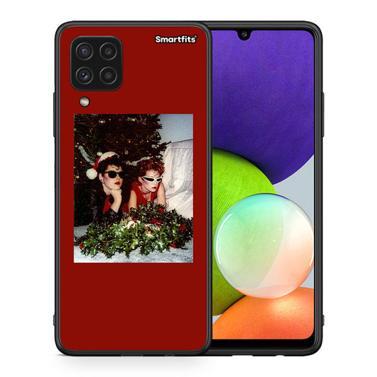 Θήκη Samsung A22 4G Waiting For Xmas από τη Smartfits με σχέδιο στο πίσω μέρος και μαύρο περίβλημα | Samsung A22 4G Waiting For Xmas case with colorful back and black bezels