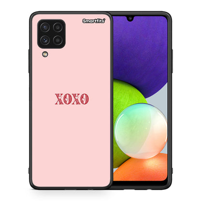 Θήκη Samsung A22 4G XOXO Love από τη Smartfits με σχέδιο στο πίσω μέρος και μαύρο περίβλημα | Samsung A22 4G XOXO Love case with colorful back and black bezels