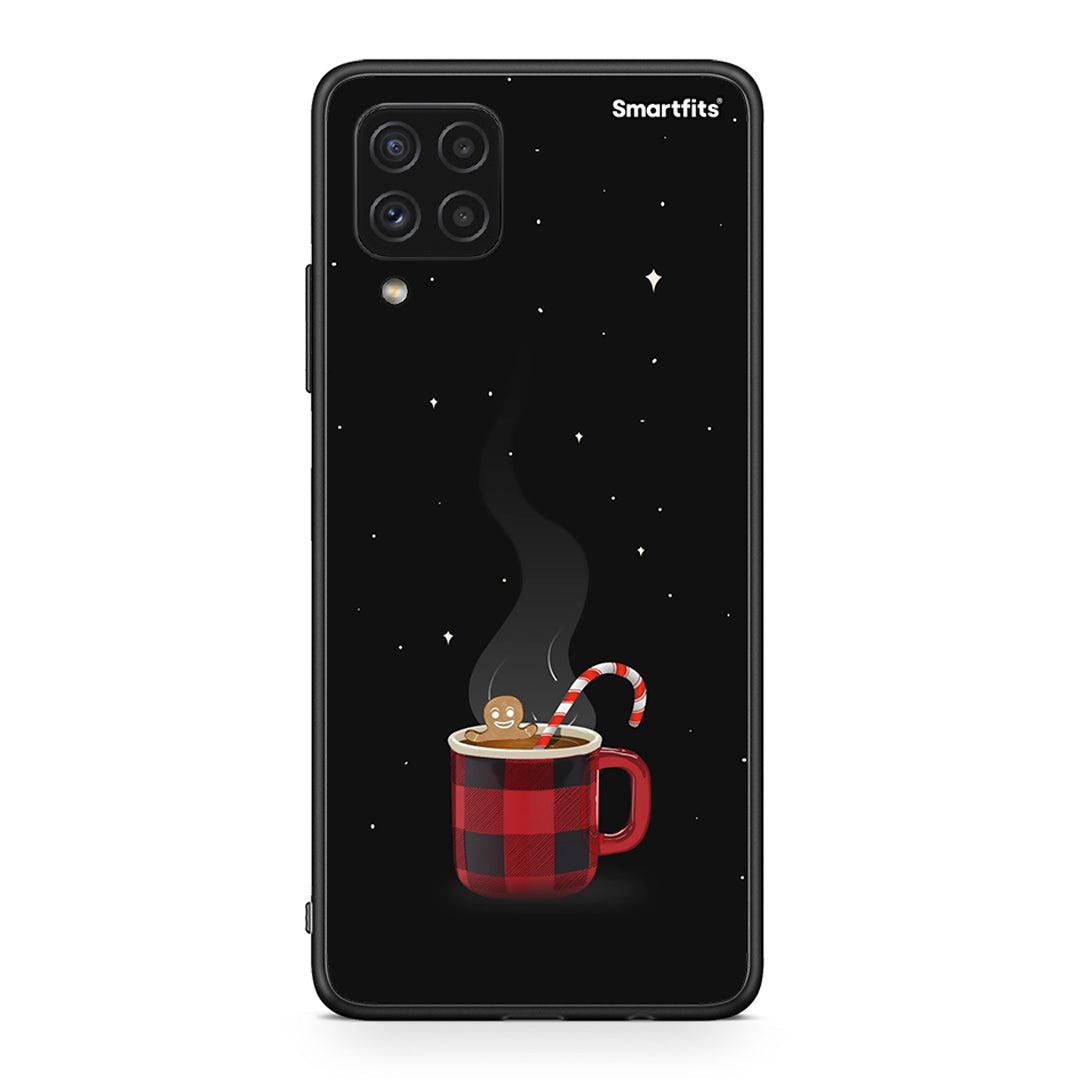 Samsung A22 4G Xmas Bathing θήκη από τη Smartfits με σχέδιο στο πίσω μέρος και μαύρο περίβλημα | Smartphone case with colorful back and black bezels by Smartfits