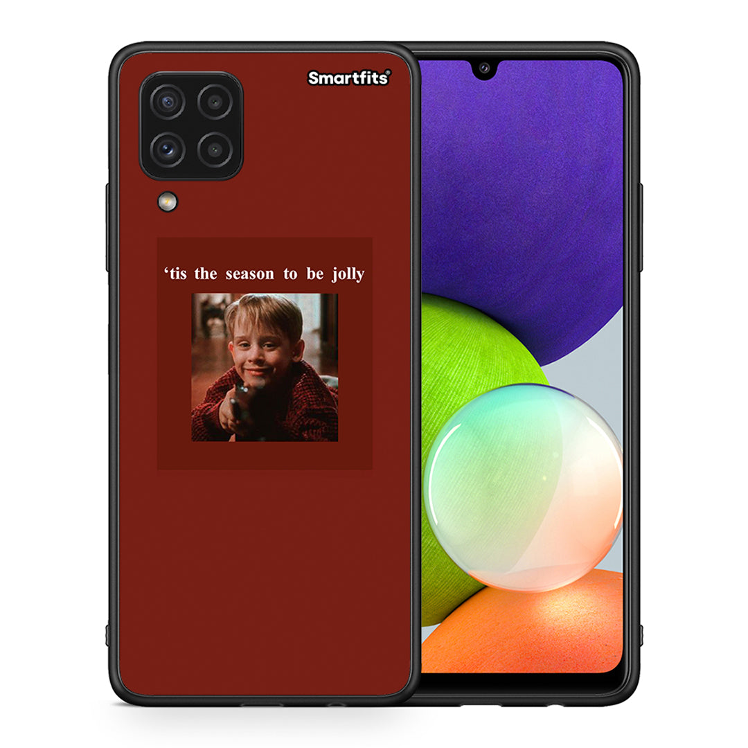 Θήκη Samsung A22 4G Xmas Ultimate Spirit από τη Smartfits με σχέδιο στο πίσω μέρος και μαύρο περίβλημα | Samsung A22 4G Xmas Ultimate Spirit case with colorful back and black bezels