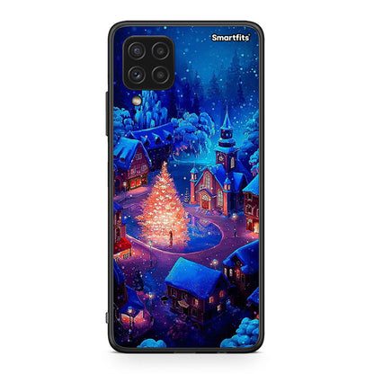Samsung A22 4G Xmas Village θήκη από τη Smartfits με σχέδιο στο πίσω μέρος και μαύρο περίβλημα | Smartphone case with colorful back and black bezels by Smartfits