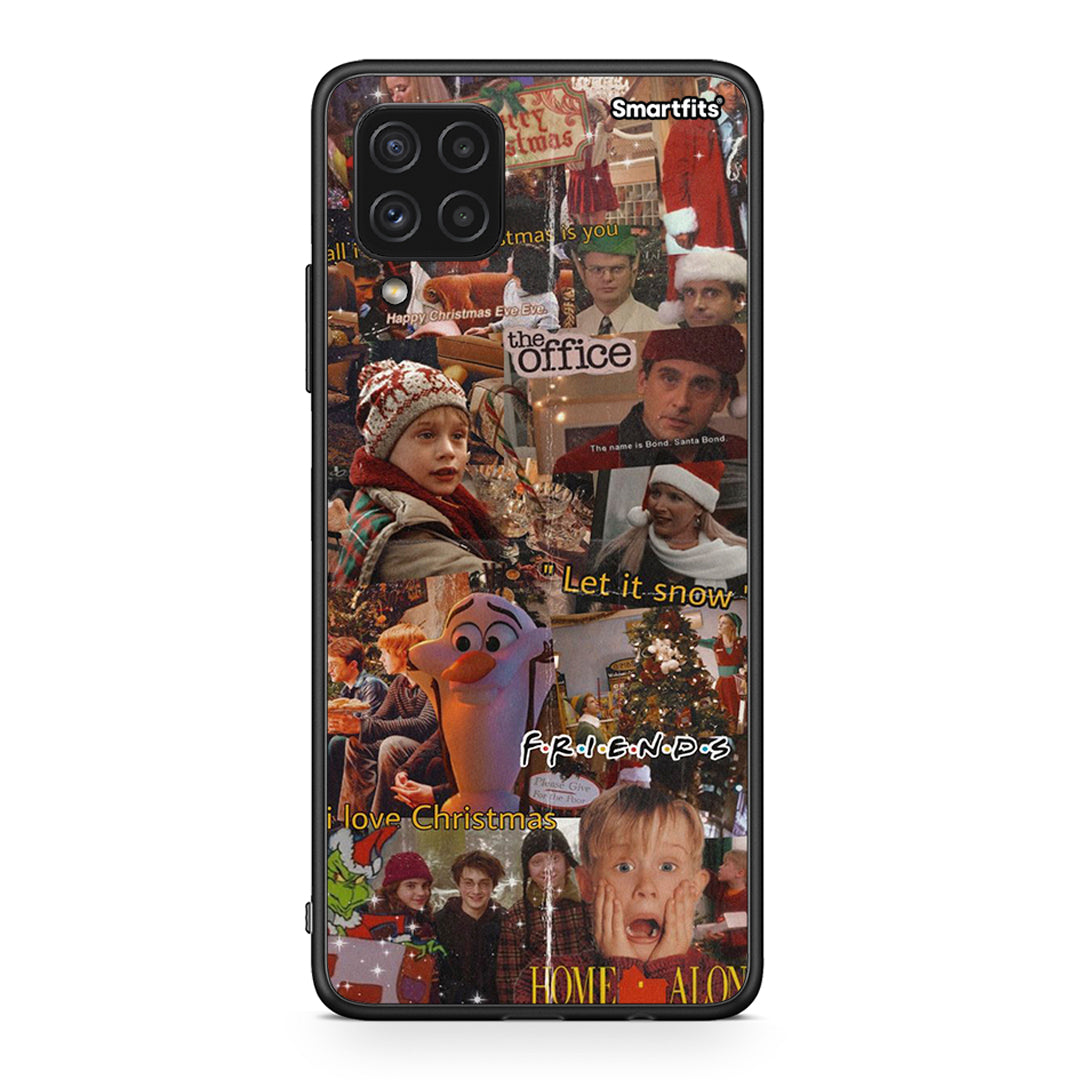 Samsung A22 4G Xmas Wishes θήκη από τη Smartfits με σχέδιο στο πίσω μέρος και μαύρο περίβλημα | Smartphone case with colorful back and black bezels by Smartfits