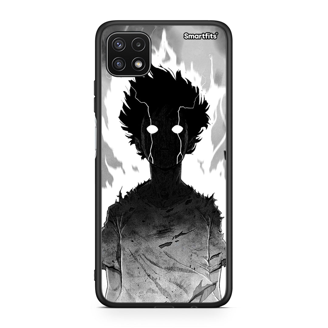 Samsung A22 5G Anime Boy Θήκη από τη Smartfits με σχέδιο στο πίσω μέρος και μαύρο περίβλημα | Smartphone case with colorful back and black bezels by Smartfits