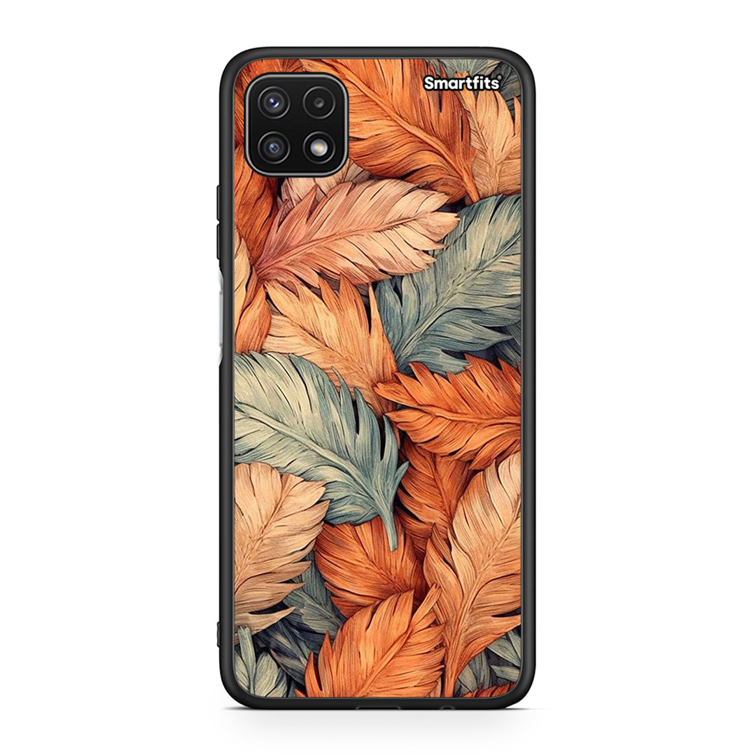 Samsung A22 5G Autumn Leaves Θήκη από τη Smartfits με σχέδιο στο πίσω μέρος και μαύρο περίβλημα | Smartphone case with colorful back and black bezels by Smartfits