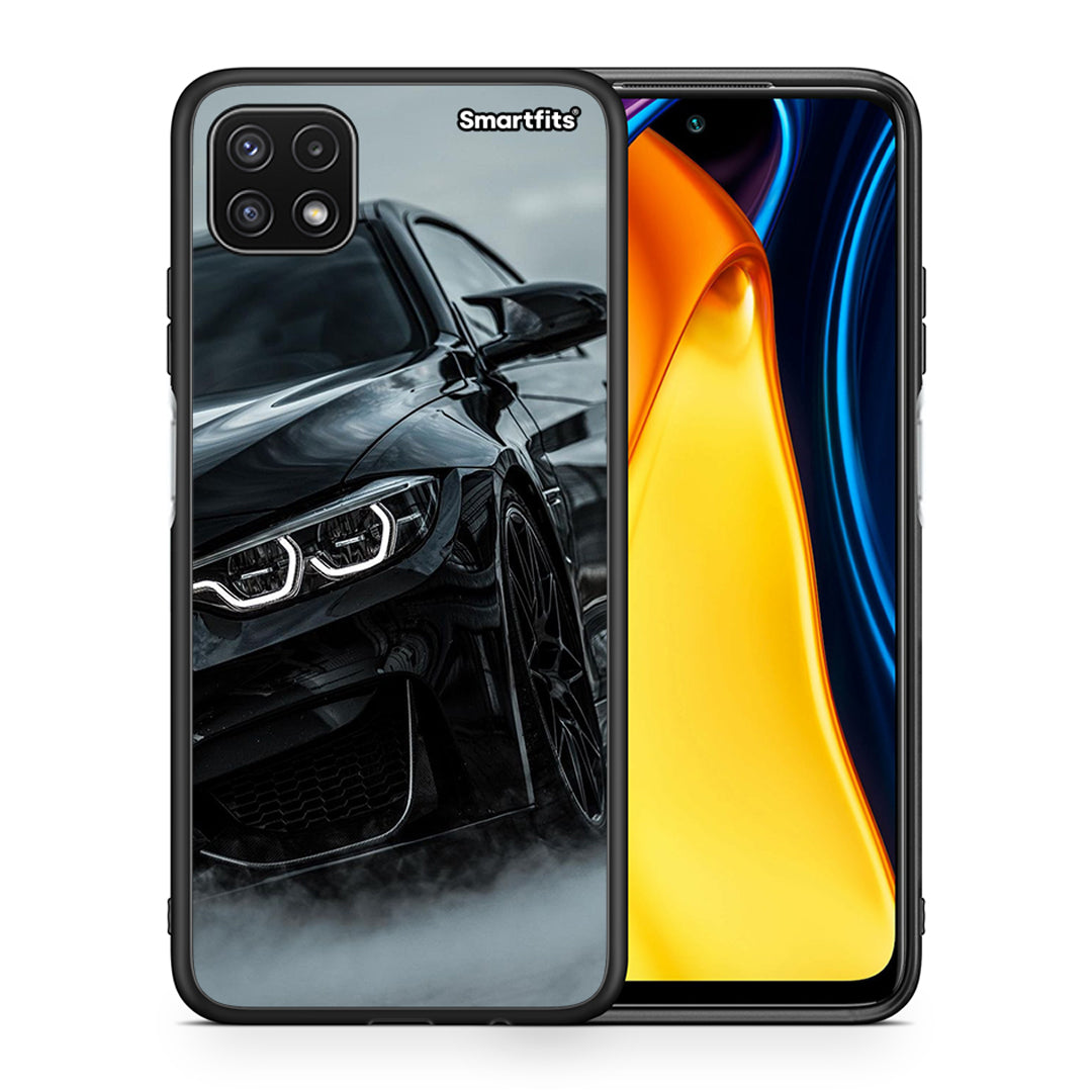 Θήκη Samsung A22 5G Black BMW από τη Smartfits με σχέδιο στο πίσω μέρος και μαύρο περίβλημα | Samsung A22 5G Black BMW case with colorful back and black bezels
