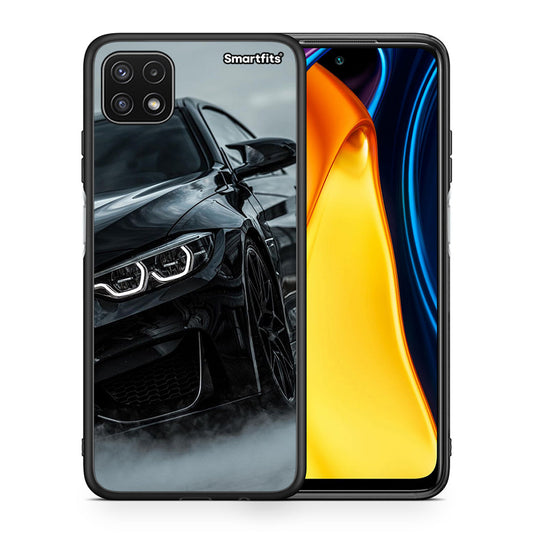 Θήκη Samsung A22 5G Black BMW από τη Smartfits με σχέδιο στο πίσω μέρος και μαύρο περίβλημα | Samsung A22 5G Black BMW case with colorful back and black bezels