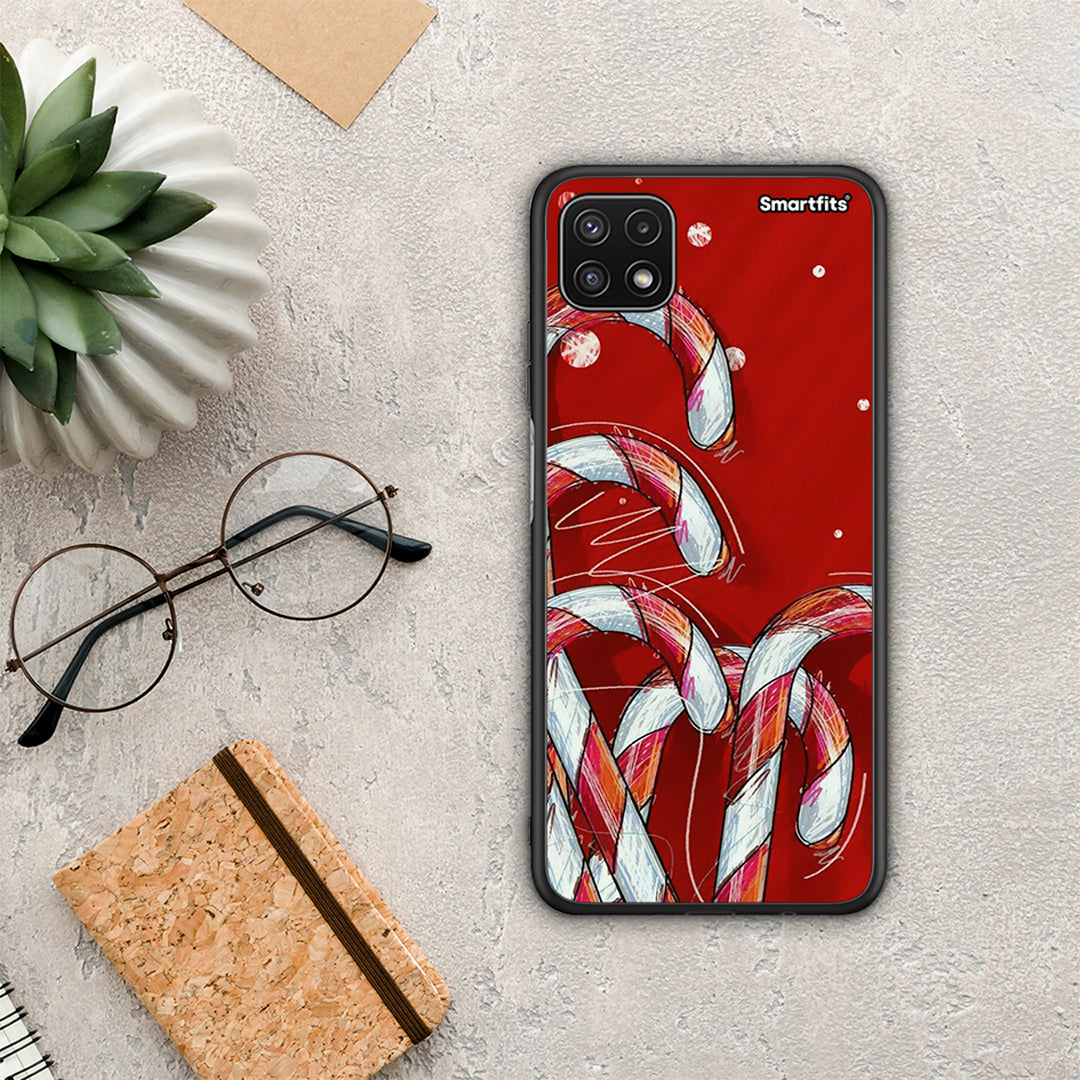 Candy Cane - Samsung Galaxy A22 5G θήκη