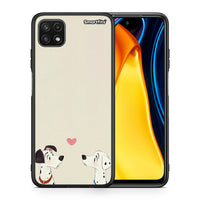 Thumbnail for Θήκη Samsung A22 5G Dalmatians Love από τη Smartfits με σχέδιο στο πίσω μέρος και μαύρο περίβλημα | Samsung A22 5G Dalmatians Love case with colorful back and black bezels