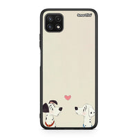 Thumbnail for Samsung A22 5G Dalmatians Love θήκη από τη Smartfits με σχέδιο στο πίσω μέρος και μαύρο περίβλημα | Smartphone case with colorful back and black bezels by Smartfits