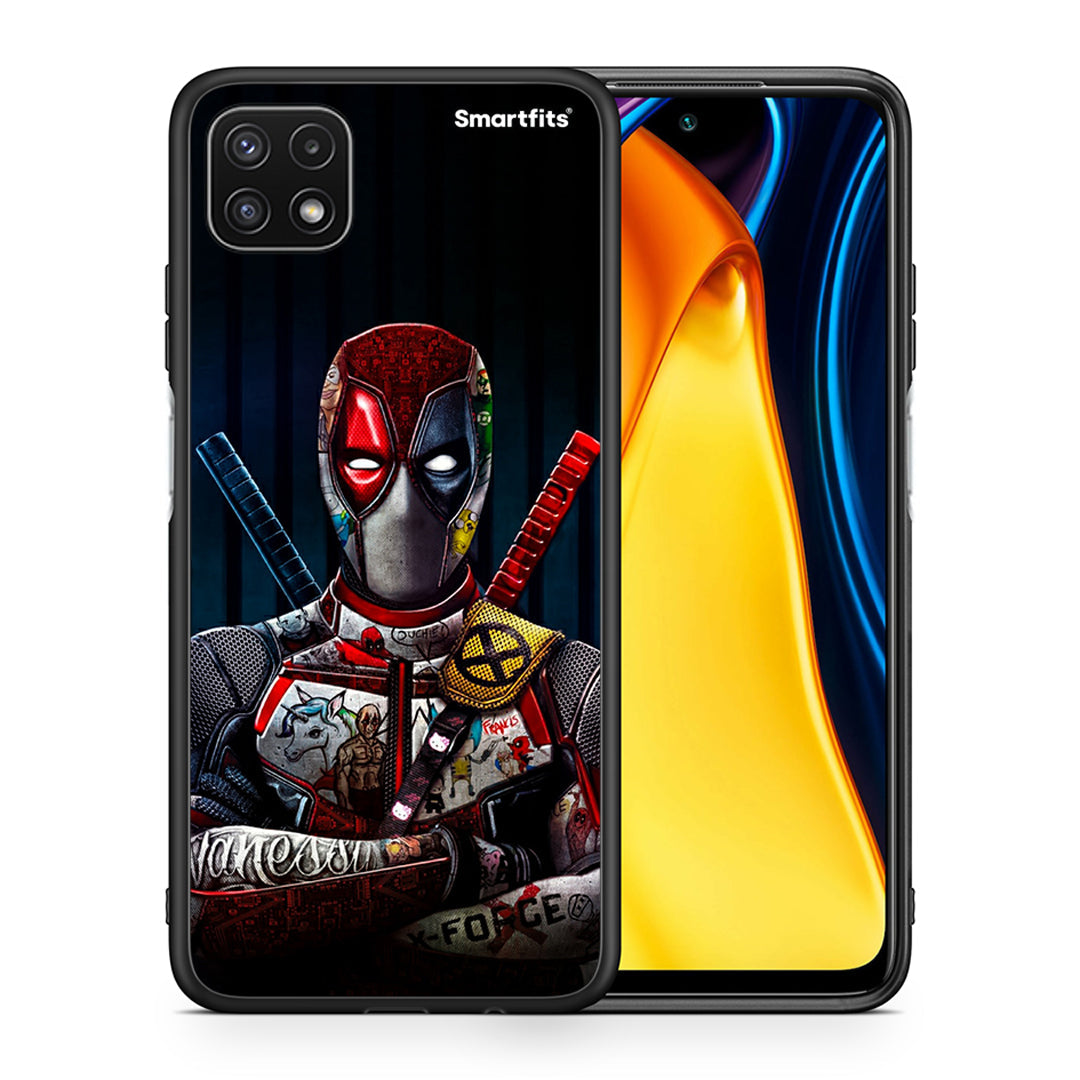 Θήκη Samsung A22 5G Funny Guy από τη Smartfits με σχέδιο στο πίσω μέρος και μαύρο περίβλημα | Samsung A22 5G Funny Guy case with colorful back and black bezels