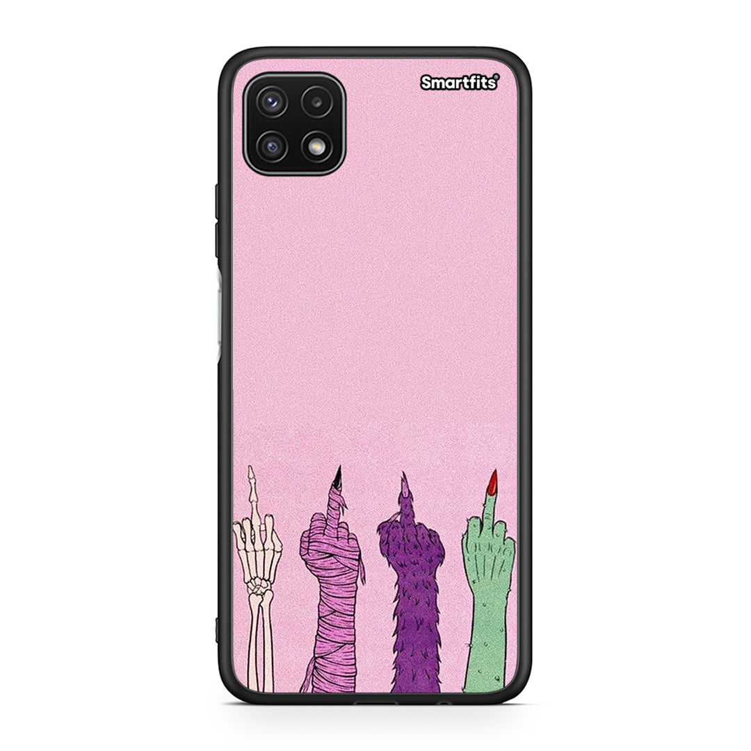 Samsung A22 5G Halloween Be A Lady Θήκη από τη Smartfits με σχέδιο στο πίσω μέρος και μαύρο περίβλημα | Smartphone case with colorful back and black bezels by Smartfits