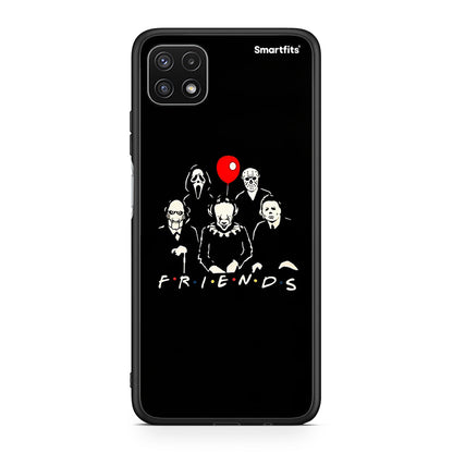 Samsung A22 5G Halloween Friends Θήκη από τη Smartfits με σχέδιο στο πίσω μέρος και μαύρο περίβλημα | Smartphone case with colorful back and black bezels by Smartfits
