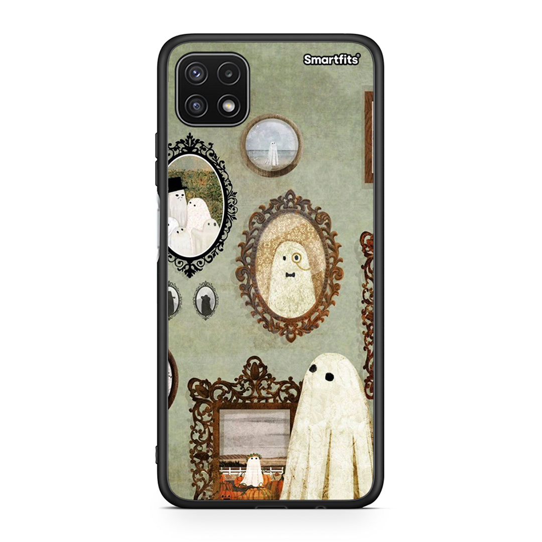 Samsung A22 5G Halloween Ghost Season Θήκη από τη Smartfits με σχέδιο στο πίσω μέρος και μαύρο περίβλημα | Smartphone case with colorful back and black bezels by Smartfits