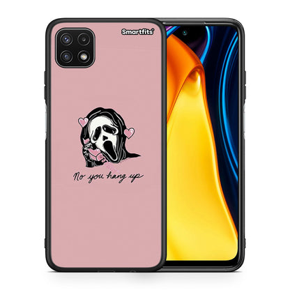 Θήκη Samsung A22 5G Halloween Hang Up από τη Smartfits με σχέδιο στο πίσω μέρος και μαύρο περίβλημα | Samsung A22 5G Halloween Hang Up case with colorful back and black bezels