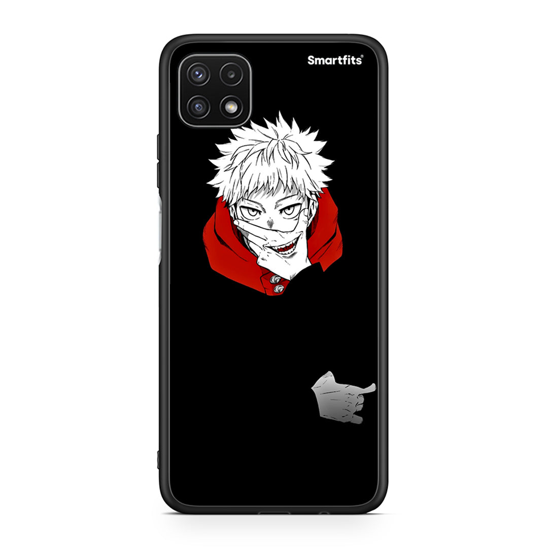 Samsung A22 5G Itadori Anime θήκη από τη Smartfits με σχέδιο στο πίσω μέρος και μαύρο περίβλημα | Smartphone case with colorful back and black bezels by Smartfits