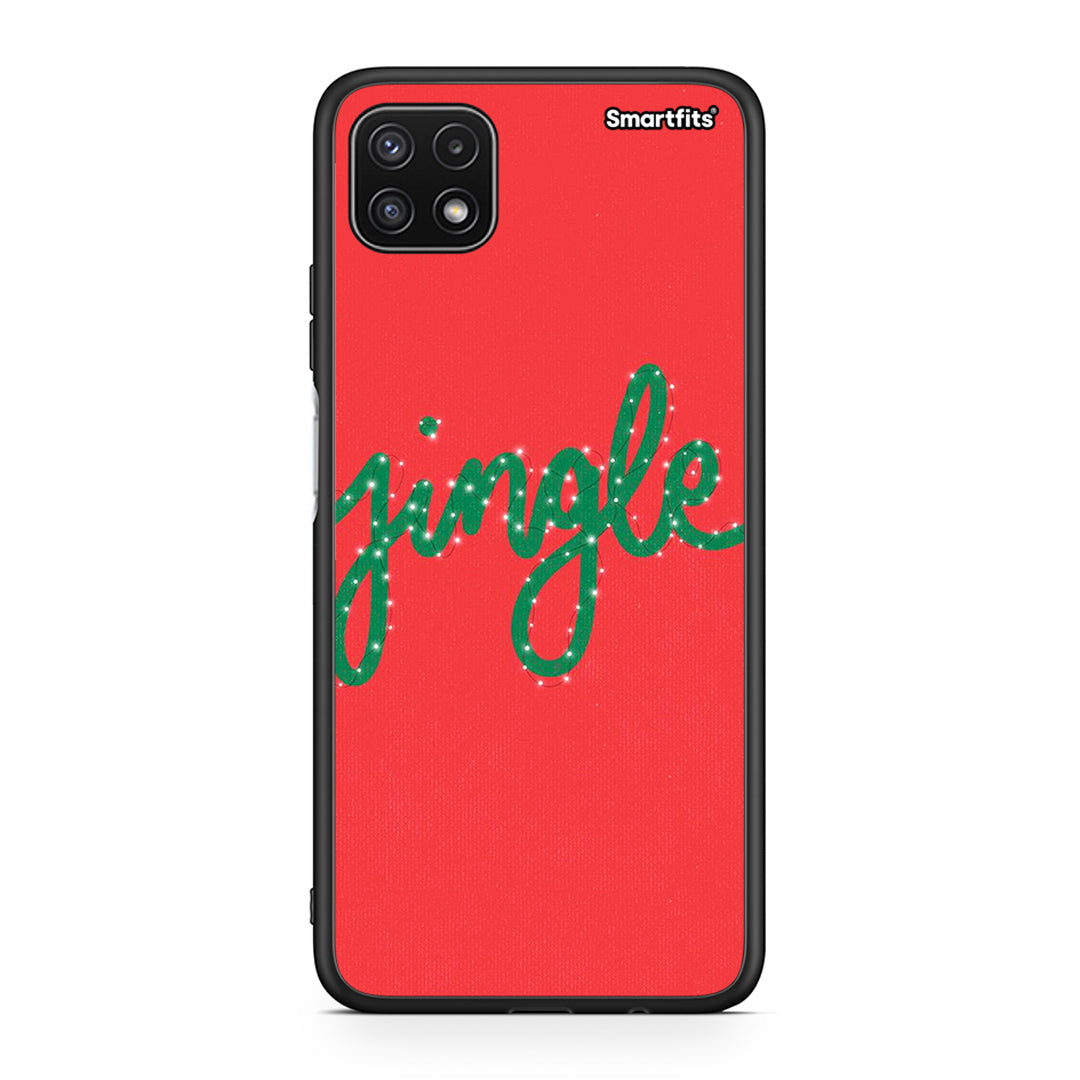 Samsung A22 5G Jingle Xmas θήκη από τη Smartfits με σχέδιο στο πίσω μέρος και μαύρο περίβλημα | Smartphone case with colorful back and black bezels by Smartfits