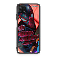 Thumbnail for Samsung A22 5G Spider Hand Θήκη από τη Smartfits με σχέδιο στο πίσω μέρος και μαύρο περίβλημα | Smartphone case with colorful back and black bezels by Smartfits