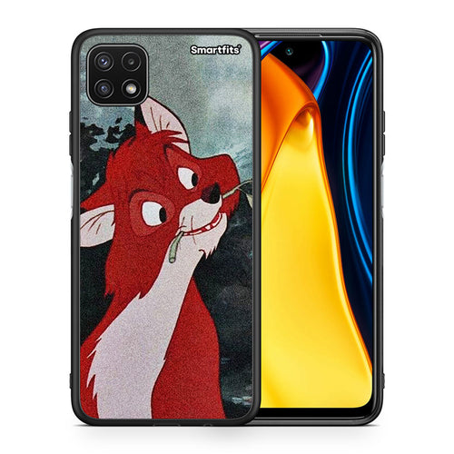 Θήκη Samsung A22 5G Tod And Vixey Love 1 από τη Smartfits με σχέδιο στο πίσω μέρος και μαύρο περίβλημα | Samsung A22 5G Tod And Vixey Love 1 case with colorful back and black bezels