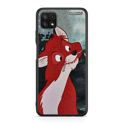 Samsung A22 5G Tod And Vixey Love 1 θήκη από τη Smartfits με σχέδιο στο πίσω μέρος και μαύρο περίβλημα | Smartphone case with colorful back and black bezels by Smartfits