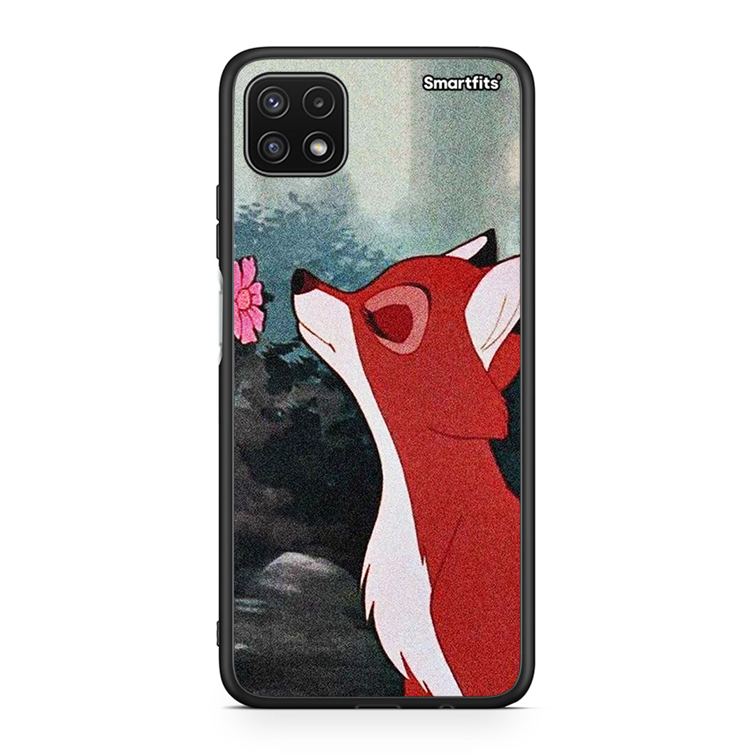 Samsung A22 5G Tod And Vixey Love 2 θήκη από τη Smartfits με σχέδιο στο πίσω μέρος και μαύρο περίβλημα | Smartphone case with colorful back and black bezels by Smartfits