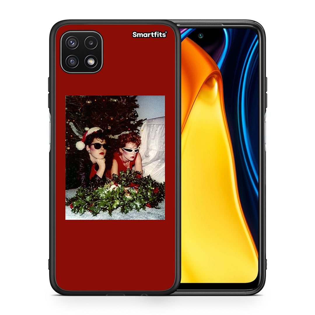 Θήκη Samsung A22 5G Waiting For Xmas από τη Smartfits με σχέδιο στο πίσω μέρος και μαύρο περίβλημα | Samsung A22 5G Waiting For Xmas case with colorful back and black bezels
