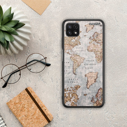 World Map - Samsung Galaxy A22 5G θήκη