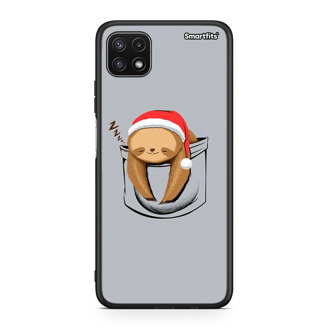 Samsung A22 5G Xmas Zzzz θήκη από τη Smartfits με σχέδιο στο πίσω μέρος και μαύρο περίβλημα | Smartphone case with colorful back and black bezels by Smartfits